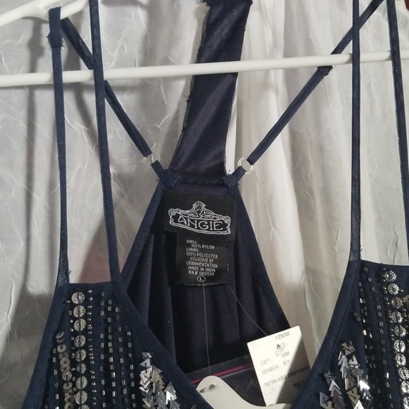 Navy blue Angie gypsy style party dress - Picture 3 of 4